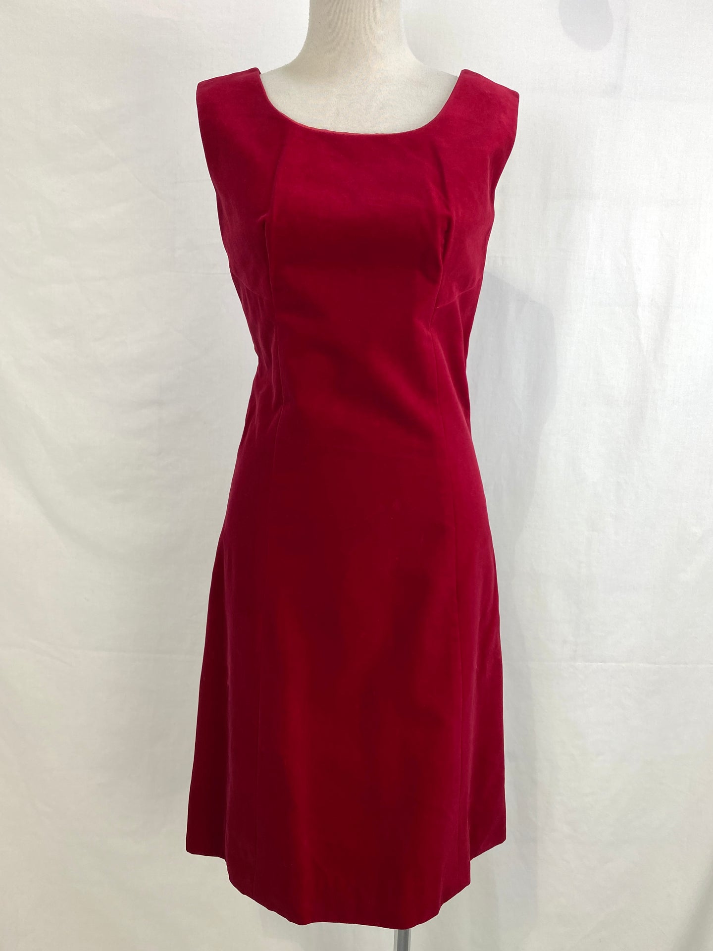 Vintage 1950s Red Velour Shift Dress ...